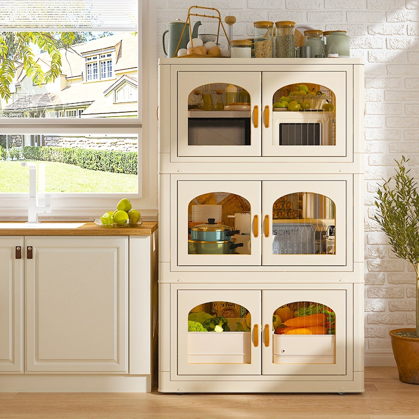 75GAL Plastic Storage Bins With Lids And Magnetic Doors, Food Storage Containers With Lids And Wheels, Closet Organizers And Storage, Storage Cabinet For Quilts, Toys, Shoes, Storage Containers Box For Bedroom, Living Room, Kitchen Organization.